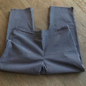 TALBOTS Heritage Crop Pants Blue & White 16